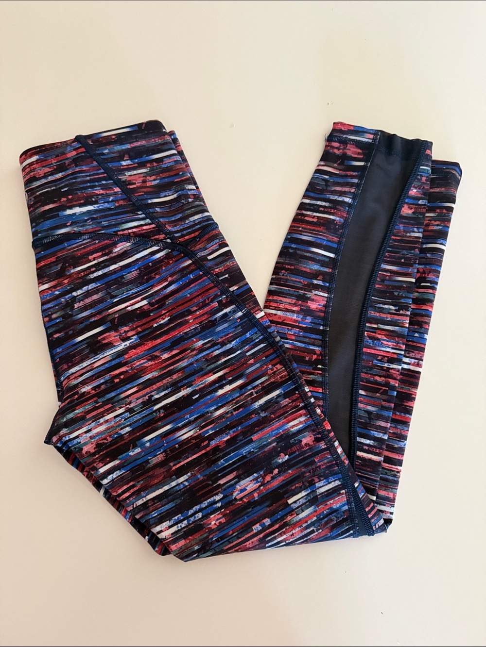 lululemon athletica Train Times Legging Honshu Alpine White/Multi w/Black Mesh